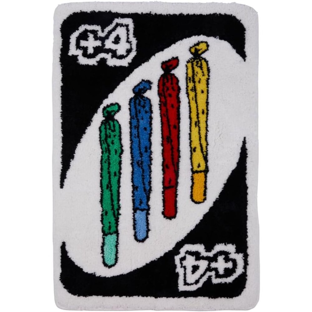 Uno Rug – 24X36 Inch Fluffy Cool Rugs for Bedroom, Bathroom, or Game Room – Funk